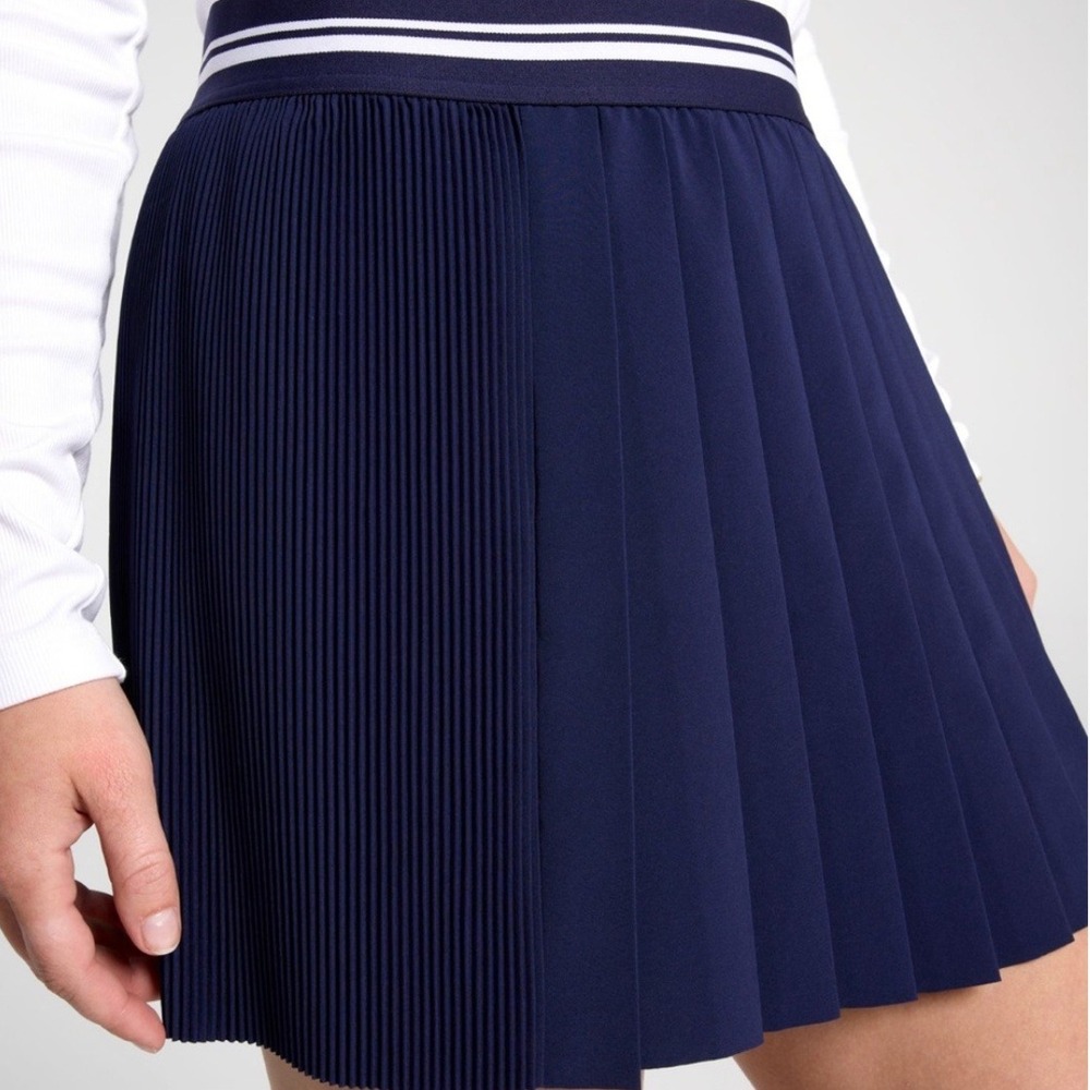 Calia Navy Blue Pleated Golf Skort High Rise 14 Inch XXL New With Tags